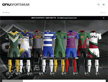 Tablet Screenshot of onusportswear.com